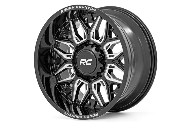 86 Series Wheel One-Piece Gloss Black 20x10 8x170 -19mm Rough Country