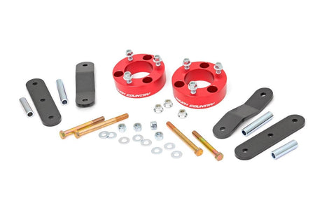2.5 Inch Leveling Kit Red Spacers Front and Rear Nissan Frontier (05-26)/Xterra (05-15) Rough Country