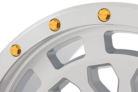 87 Series Wheel Simulated Beadlock Full Machine 17x8.5 5x5 +0mm Rough Country