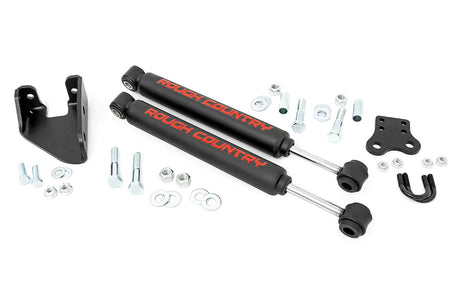 Dual Steering Stabilizer 4-6.5 Inch Lift Jeep Wrangler YJ 4WD (1987-1995) Rough Country