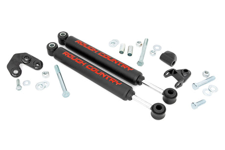 Dual Steering Stabilizer 2.5-6.5 Inch Lift Jeep Comanche MJ/Wrangler TJ/Wrangler Unlimited Rough Country
