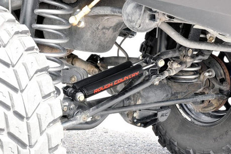 Dual Steering Stabilizer 2.5-6.5 Inch Lift Jeep Comanche MJ/Wrangler TJ/Wrangler Unlimited Rough Country