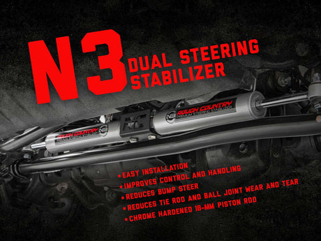 N3 Steering Stabilizer Dual Ford Bronco/F-100/F-150 4WD (1977-1979) Rough Country