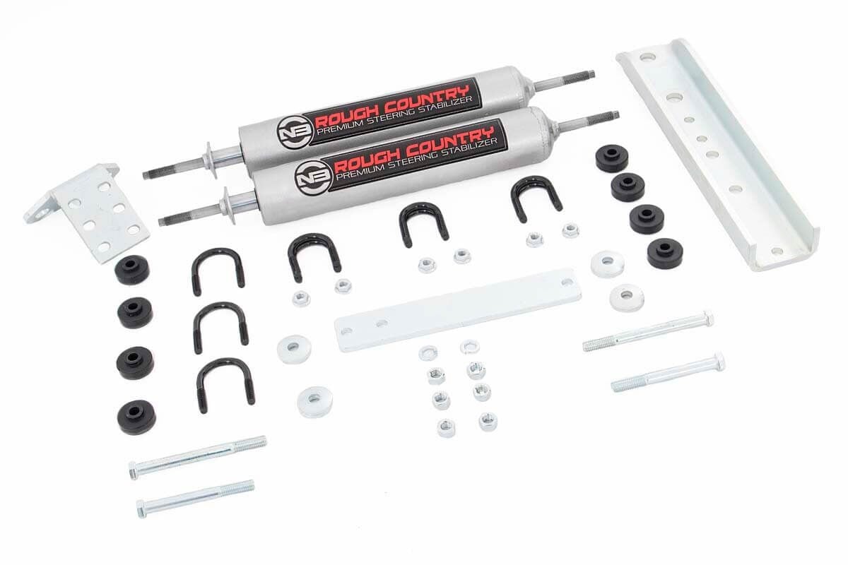 N3 Steering Stabilizer Dual Ford Bronco/F-150/F-250 (1980-1998) Rough Country
