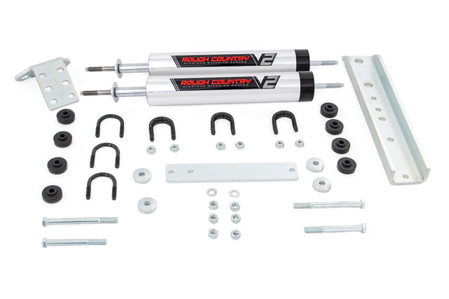 V2 Steering Stabilizer Dual Ford Bronco/F-150/F-250 (1980-1998) Rough Country