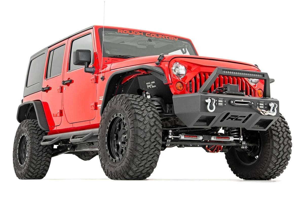 N3 Steering Stabilizer Dual 2-8 Inch Lift Jeep Wrangler JK/Wrangler Unlimited (07-18) Rough Country