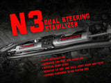N3 Steering Stabilizer Dual 2.5-8 Inch Lift Ram 2500 (14-26)/3500 (13-26) Rough Country