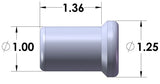 7/8-14 Left Hand Thread Tube Insert for 1 Inch ID Tubing