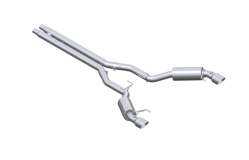 MBRP 15 Ford Mustang GT 5.0 3in Cat Back Dual Split Rear Street Version 4.5in Tips - Aluminized