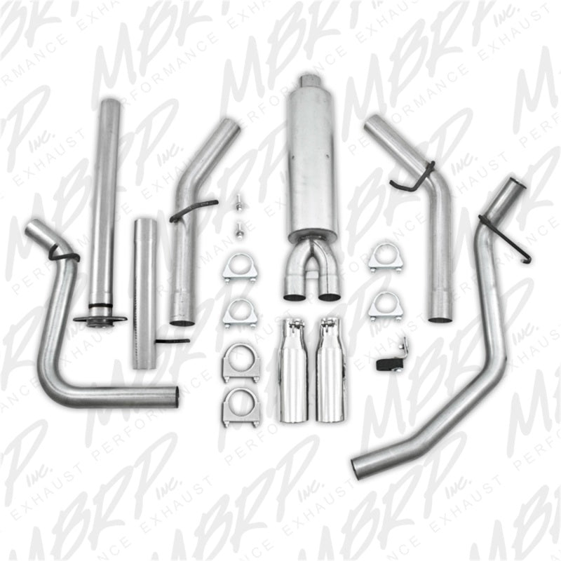 MBRP 2007-2008 Chev/GMC 1500 (Next Gen.) CC EC (excl. 8 bed) 4.8/5.3L/6.0L Cat Back Dual Split