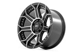 89 Series Wheel One-Piece Black Machined Gun Metal 17x9 6x5.5 -12mm Rough Country