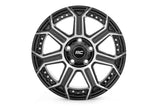 89 Series Wheel One-Piece Black Machined Gun Metal 17x9 6x5.5 -12mm Rough Country