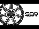 89 Series Wheel One-Piece Black Machined Gun Metal 22x10 8x170 -19mm Rough Country