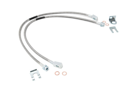 Brake Lines Stainless FR 4-6 Inch Lift Jeep Cherokee XJ/Wrangler TJ/Wrangler Unlimited Rough Country