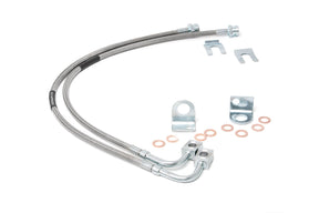 Brake Lines Stainless Front 4-6 Inch Lift Jeep Wrangler JK/Wrangler Unlimited (07-18) Rough Country