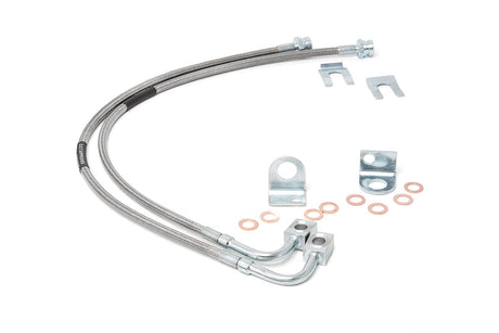 Brake Lines Stainless Front 4-6 Inch Lift Jeep Wrangler JK/Wrangler Unlimited (07-18) Rough Country