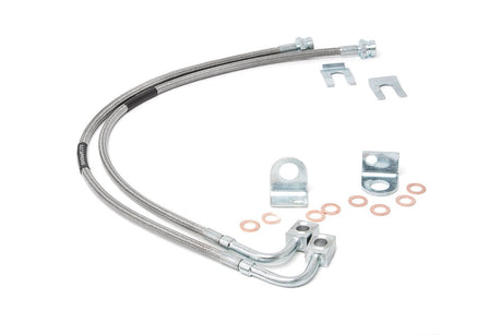 Brake Lines Stainless Rear 4-6 Inch Lift Jeep Wrangler JK/Wrangler Unlimited (07-18) Rough Country