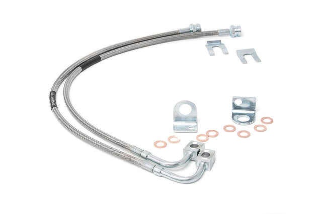Brake Lines Stainless Rear 4-6 Inch Lift Jeep Wrangler JK/Wrangler Unlimited (07-18) Rough Country