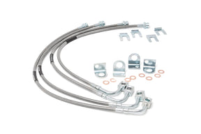 Brake Lines Stainless FR & RR 4-6 Inch Lift Jeep Wrangler JK/Wrangler Unlimited (07-18) Rough Country