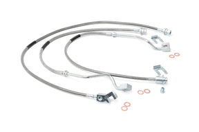 Brake Lines Stainless FR & RR 4-6 Inch Lift Ford F-250/F-350 Super Duty (99-04) Rough Country