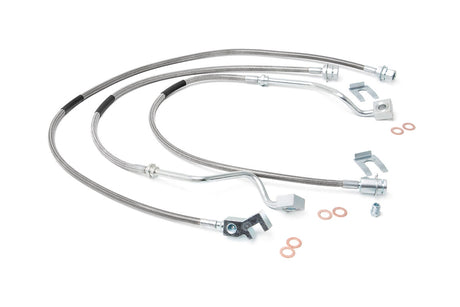 Brake Lines Stainless FR & RR 4-6 Inch Lift Ford F-250/F-350 Super Duty (99-04) Rough Country
