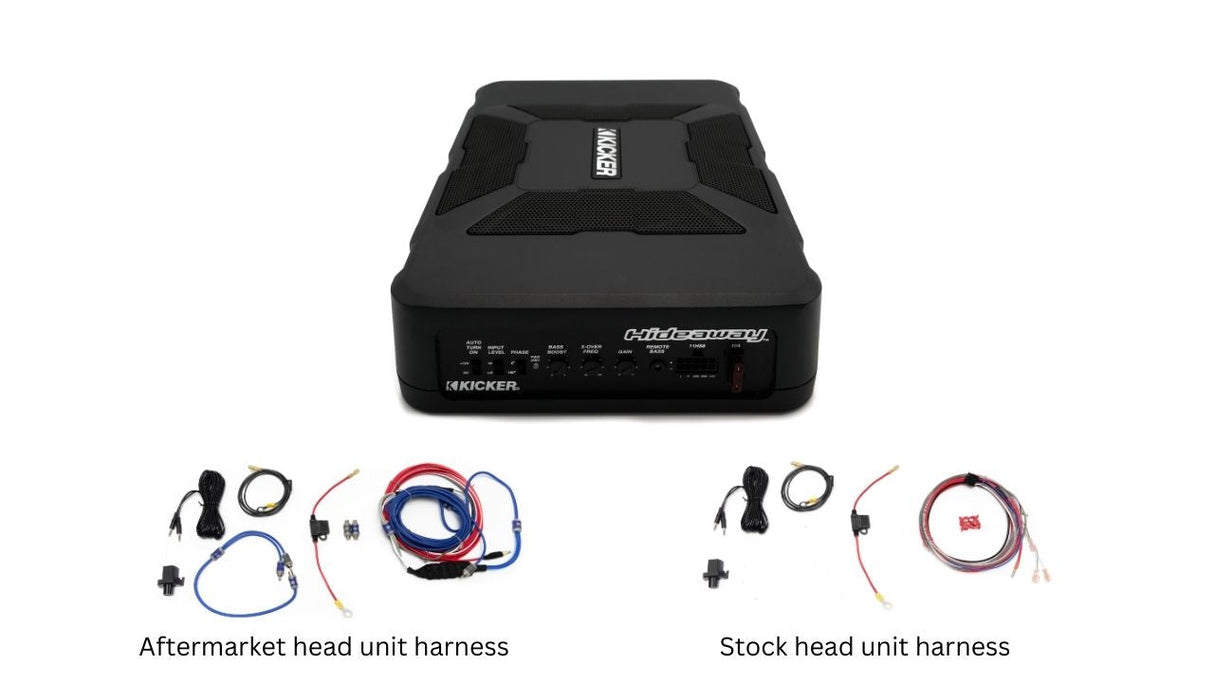 Kicker Plug & Play Hideaway Powered 8" Subwoofer Bundle Upgrade | '20- Current JT Gladiator