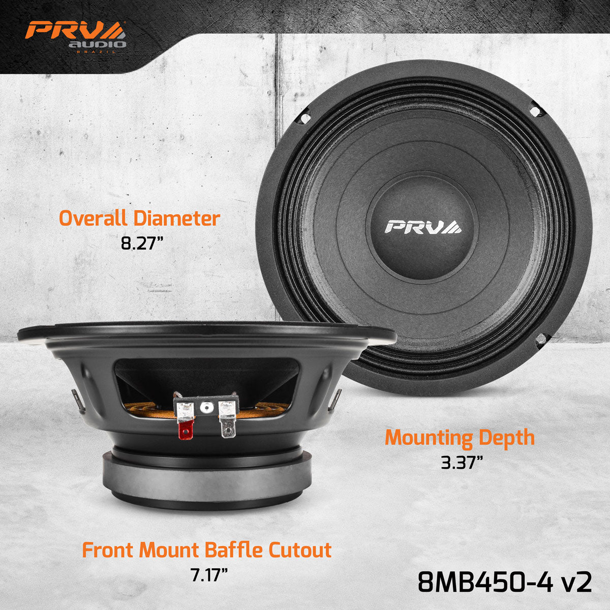 PRV 8MB450-4 v2 Midbass PRV Audio