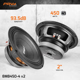 PRV Audio 8MB450-4 v2 8 Inch Midbass Loudspeaker 4 Ohm