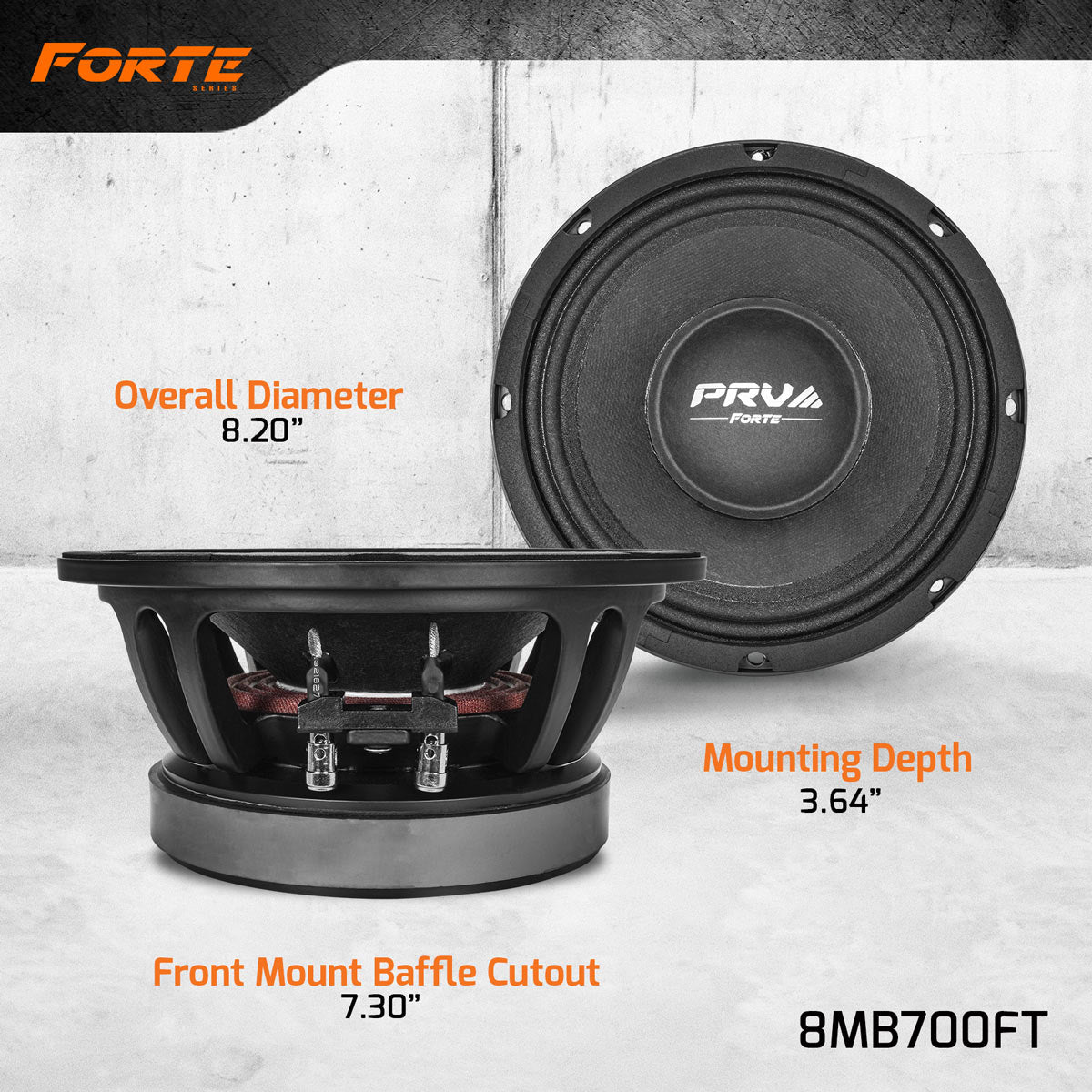 PRV 8MB700FT Midbass PRV Audio