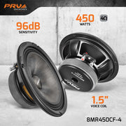 PRV 8MR450CF-4 Midrange PRV Audio