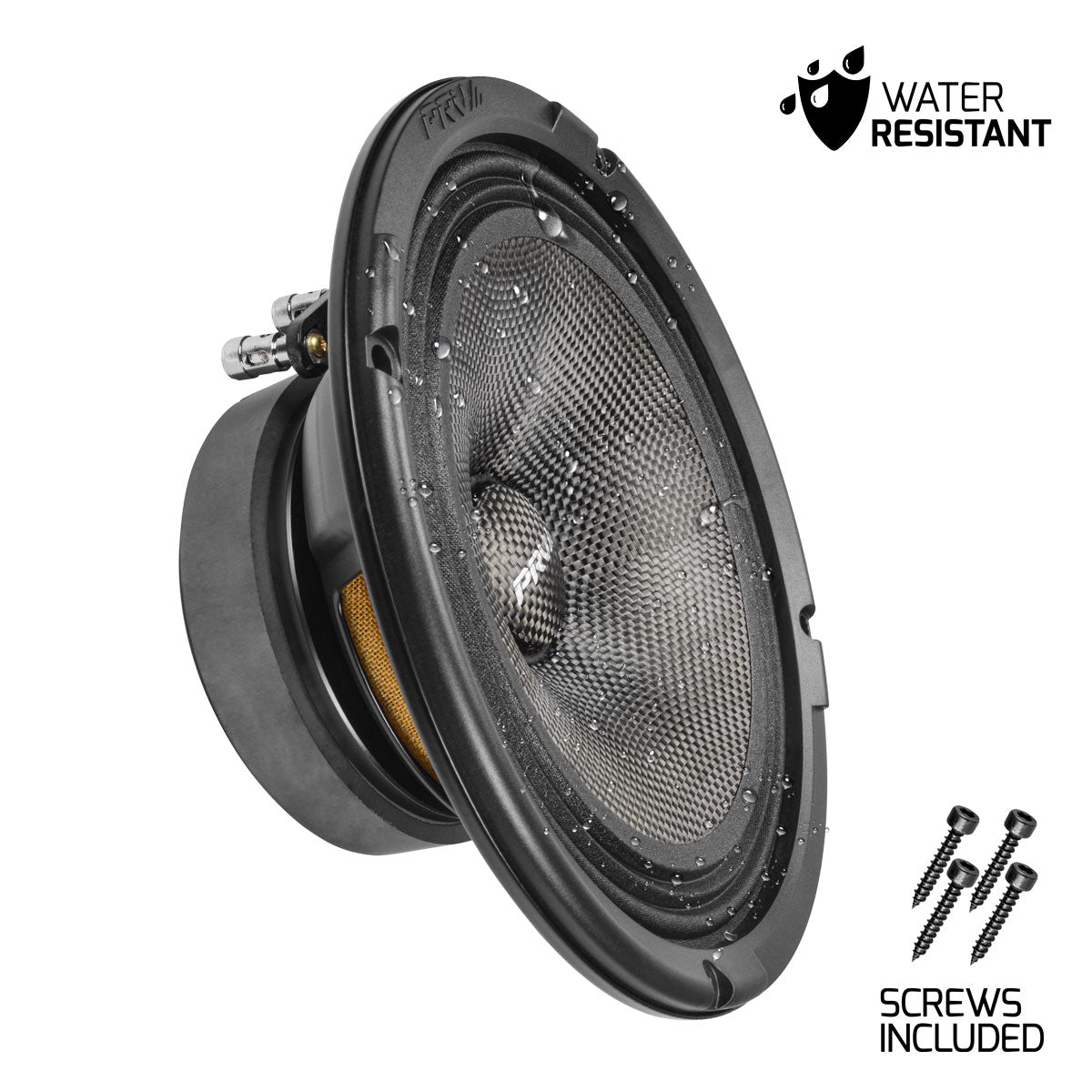 PRV Audio 8MR450CF-4 8" Waterproof Midrange Loudspeaker Carbon Fiber