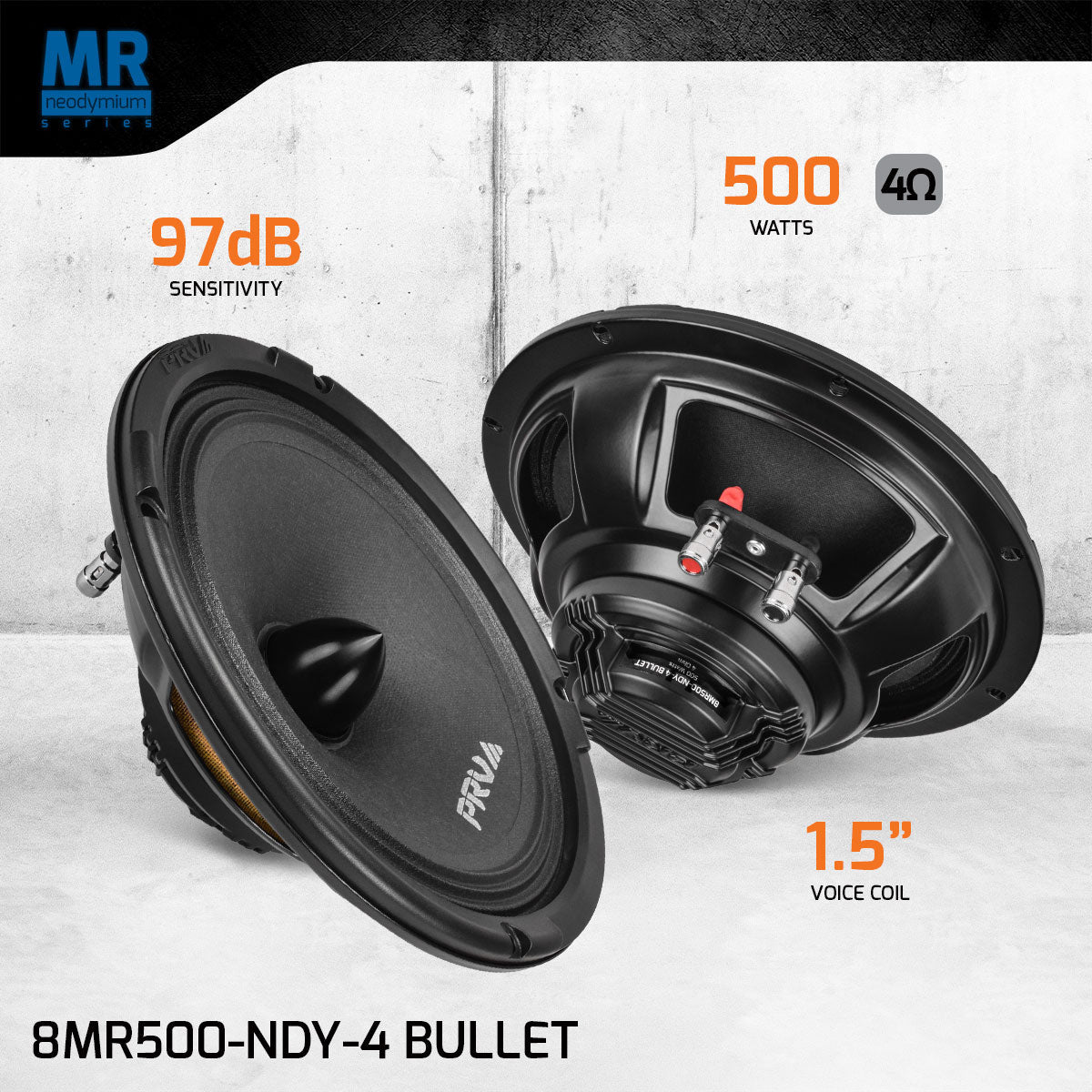 PRV 8MR500-NDY-4 BULLET Midrange PRV Audio