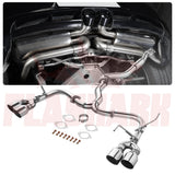 Catback Exhaust System 4" Quad Muffler Tip w Polished Tip for 2015-2022 Subaru WRX / STI