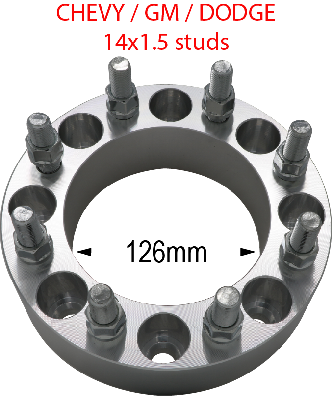 8 x 6.5 / 14mm Studs / 1.5"-3" Thickness (Chevy/GMC/Ram/Ford) Far From Stock - CWA