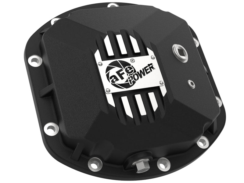 aFe 97-18 Jeep Wrangler TJ/JK Dana 30 Street Series Diff Cover w/ Machined Fins & Gear Oil - Black