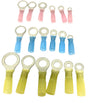 Heat Shrink Ring Terminal wire Connector GA AWG Gauge YELLOW,BLUE, RED Hole ACDC Wire And Supply