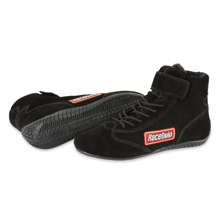 RaceQuip 303 Series Basic Race Shoes, part 30300080RQP, black suede mid-top size 8 - main view