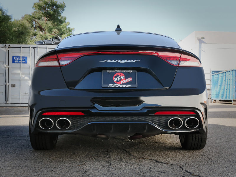 aFe 22-23 Kia Stinger L4-2.5L Turbo Gemini XV 3in to Dual 2-1/2in Cat-Back Exhaust System w/ Cut-Out