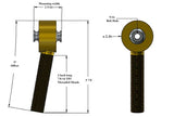9° Offset Enduro Joint 2 5/16 Inch Mounting Width 9/16" Bolt Hole 7/8-14 Right Hand Thread