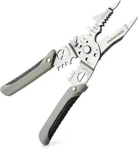 9-in-1 Wire Cutter Wire Crimper, Adjustable AWG 6-16 TekShack