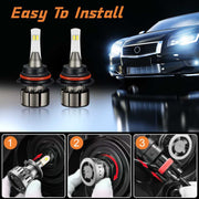 9004 HB1 LED Headlight Bulbs 18W 6000LM 6000K | 2 Bulbs for Acura/Buick/Cadillac/Chevrolet/ Flashark