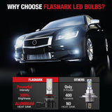 XF1 9006/HB4 Fog Light Bulbs 3000K 6000LM LED 2Pcs