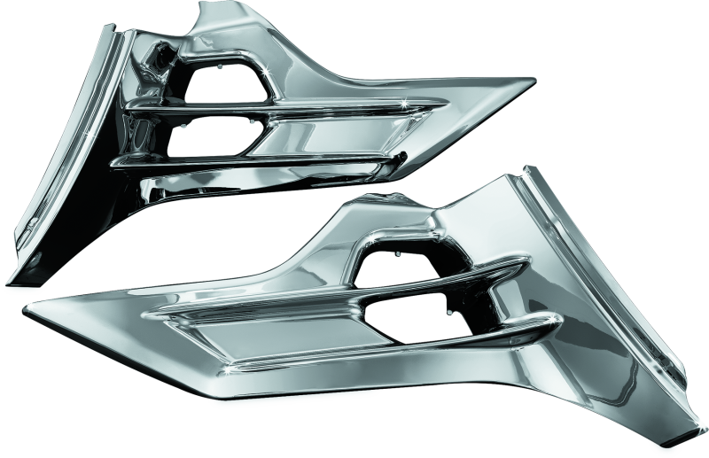 Kuryakyn Louvered Battery Box Covers 12-17 Honda GL1800 Chrome