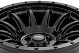 90 Series Wheel One-Piece Gloss Black 18x9 6x5.5 -12mm Rough Country
