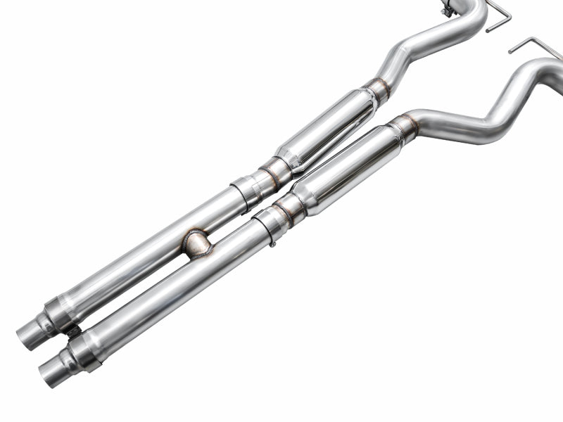 AWE 2024 Ford Mustang Dark Horse S650 RWD SwitchPath Catback Exhaust w/ Quad Chrome Silver Tips