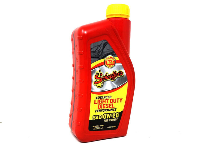 Schaeffers 9020 Advanced Light Duty Performance 0W-20 Diesel Engine Oil, 2020-2026 GM 3.0L Duramax LM2 LZ0, 1 Quart Schaeffers