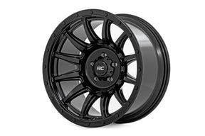 90 Series Wheel One-Piece Gloss Black 20x10 8x170 -19mm Rough Country