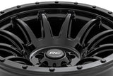 90 Series Wheel One-Piece Gloss Black 20x10 8x170 -19mm Rough Country
