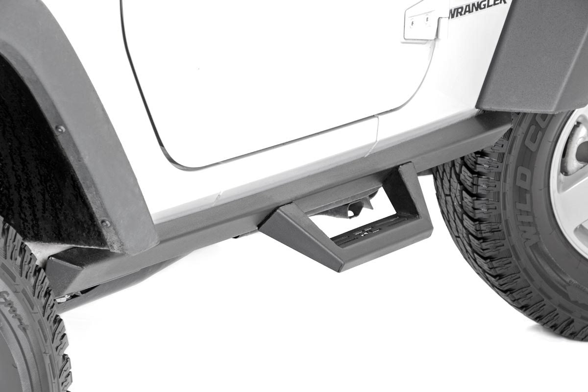 Contoured Drop Steps 2 Door Jeep Wrangler JK 4WD (2007-2018) Rough Country