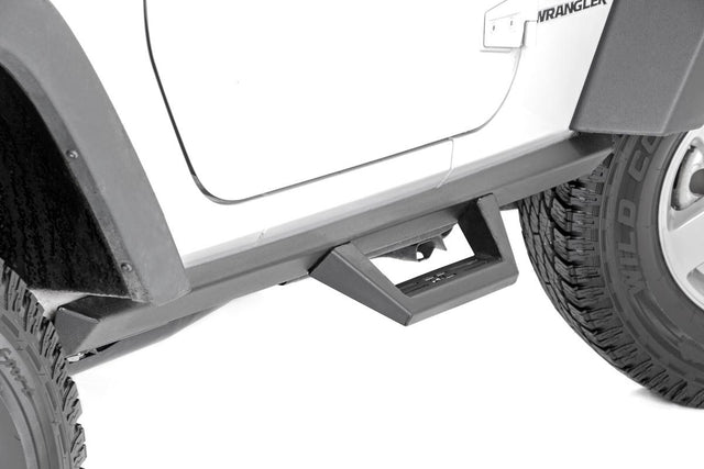 Contoured Drop Steps 2 Door Jeep Wrangler JK 4WD (2007-2018) Rough Country